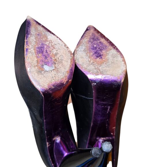 Alexander Mcqueen Runway Platform Booties 38 7.5 8 Black Stitching Collectors - Picture 7 of 8